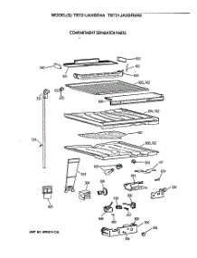 05 - Compartment Separator Parts parts for Ge Refrigerator TBT21JAXBRAA from AppliancePartsPros.com