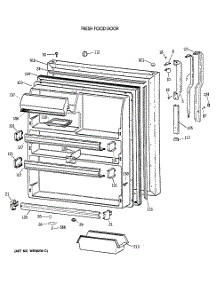 02 - Fresh Food Door parts for Ge Refrigerator TBG21JAXDRWW from AppliancePartsPros.com