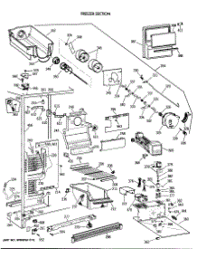 03 - Freezer Section parts for Ge Refrigerator TFX24ZRXAWW from AppliancePartsPros.com