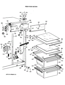 03 - Fresh Food Section parts for Ge Refrigerator TFX20NWXAWH from AppliancePartsPros.com