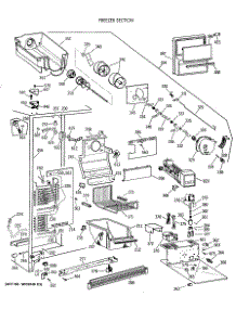 03 - Freezer Section parts for Ge Refrigerator TFH22PRXAWW from AppliancePartsPros.com