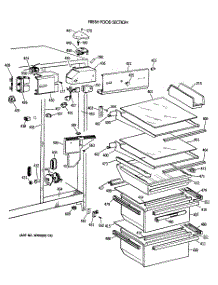 03 - Fresh Food Section parts for Ge Refrigerator TFX24JAXAWW from AppliancePartsPros.com