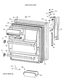 02 - Fresh Food Door parts for Ge Refrigerator MTX18GAXBRWW from AppliancePartsPros.com