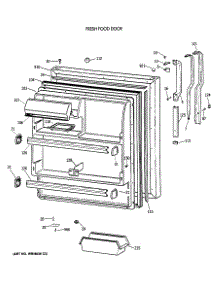 02 - Fresh Food Door parts for Ge Refrigerator TBG18DAXDRAA from AppliancePartsPros.com