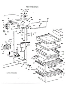 03 - Fresh Food Section parts for Ge Refrigerator TFX22ZRXAAA from AppliancePartsPros.com