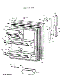 02 - Fresh Food Door parts for Ge Refrigerator TBG18JAXDRAA from AppliancePartsPros.com