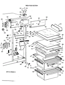 04 - Fresh Food Section parts for Ge Refrigerator TFX24CRXABB from AppliancePartsPros.com