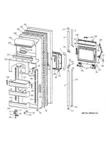 02 - Fresh Food Door parts for Ge Refrigerator TFX24PFXAWW from AppliancePartsPros.com