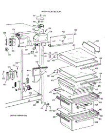 03 - Fresh Food Section parts for Ge Refrigerator TFH22JWXAWW from AppliancePartsPros.com