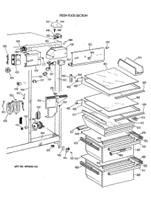 03 - Fresh Food Section parts for Ge Refrigerator TFH24JWXAAA from AppliancePartsPros.com