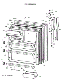 02 - Fresh Food Door parts for Ge Refrigerator MTX21KAXBRAD from AppliancePartsPros.com