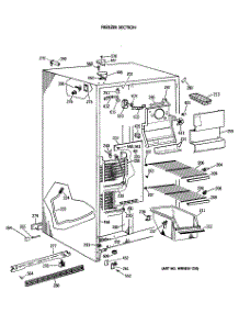 02 - Freezer Section parts for Ge Refrigerator TFX22JAXAWW from AppliancePartsPros.com