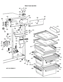 04 - Fresh Food Section parts for Ge Refrigerator TFX24ZRXAAA from AppliancePartsPros.com