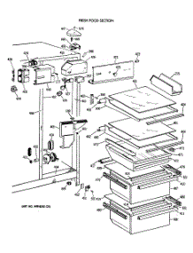 03 - Fresh Food Section parts for Ge Refrigerator TFX22JAXAWW from AppliancePartsPros.com