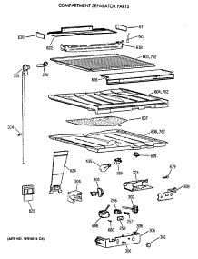 05 - Compartment Separator Parts parts for Ge Refrigerator TBG18JAXDRWW from AppliancePartsPros.com