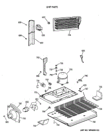 06 - Unit Parts parts for Ge Refrigerator TBG18JAXDRWW from AppliancePartsPros.com