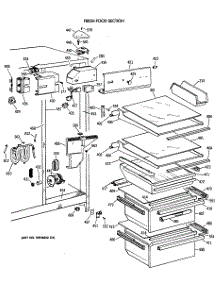 04 - Fresh Food Section parts for Ge Refrigerator TFX22CRXABB from AppliancePartsPros.com