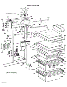 03 - Fresh Food Section parts for Ge Refrigerator TFX24JWXAAA from AppliancePartsPros.com