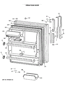 02 - Fresh Food Door parts for Ge Refrigerator TBX18JASERHA from AppliancePartsPros.com
