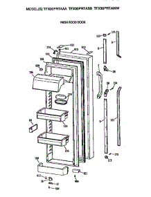 Fresh Food Door parts for Ge Refrigerator TFX30PRTAWW from AppliancePartsPros.com