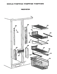 Freezer Section (Shelfs) parts for Ge Refrigerator TFX30PRTAWW from AppliancePartsPros.com
