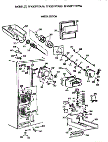 Freezer Section parts for Ge Refrigerator TFX30PRTABB from AppliancePartsPros.com