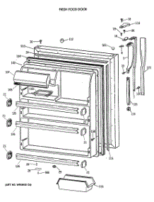 02 - Fresh Food Door parts for Ge Refrigerator MTX21GASSRAD from AppliancePartsPros.com