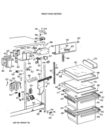 03 - Fresh Food Section parts for Ge Refrigerator MSG24GRTCWH from AppliancePartsPros.com