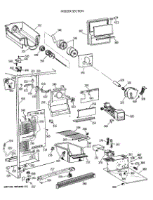 02 - Freezer Section parts for Ge Refrigerator MSG20GWTCWH from AppliancePartsPros.com