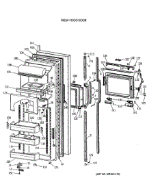 02 - Fresh Food Door parts for Ge Refrigerator MSG27DHTCWH from AppliancePartsPros.com