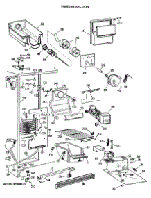 02 - Freezer Section parts for Ge Refrigerator MSX20GWSAWH from AppliancePartsPros.com