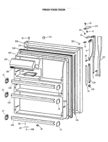 02 - Fresh Food Door parts for Ge Refrigerator MTX21BASNRAD from AppliancePartsPros.com