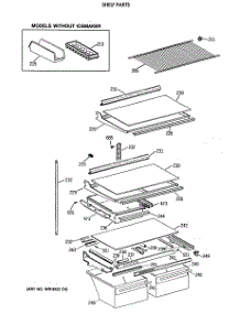 04 - Shelf Parts parts for Ge Refrigerator MTX21GASSRWH from AppliancePartsPros.com