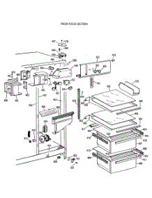 03 - Fresh Food Section parts for Ge Refrigerator MSK22GATCAD from AppliancePartsPros.com