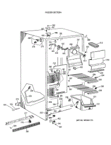 02 - Freezer Section parts for Ge Refrigerator MSG22GATCWH from AppliancePartsPros.com