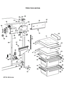 03 - Fresh Food Section parts for Ge Refrigerator MSX22GASAAD from AppliancePartsPros.com
