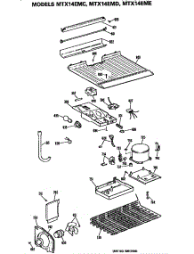 Unit parts for Ge Refrigerator MTX14EMERWH from AppliancePartsPros.com