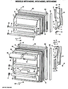 Doors parts for Ge Refrigerator MTX14EMERWH from AppliancePartsPros.com