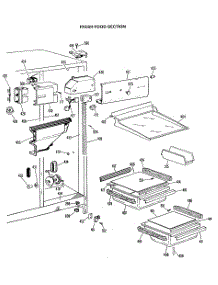 03 - Fresh Food Section parts for Ge Refrigerator MSX22GLK from AppliancePartsPros.com