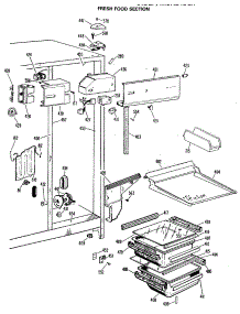 03 - Fresh Food Section parts for Ge Refrigerator MSX24DLP from AppliancePartsPros.com
