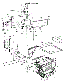03 - Fresh Food Section parts for Ge Refrigerator MSXH24DLP from AppliancePartsPros.com