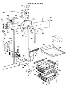 03 - Fresh Food Section parts for Ge Refrigerator MSX24XLG from AppliancePartsPros.com