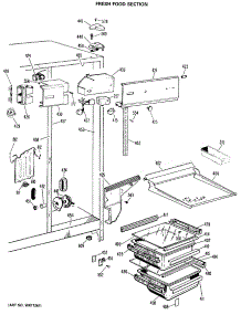 03 - Fresh Food Section parts for Ge Refrigerator MSX22DLL from AppliancePartsPros.com