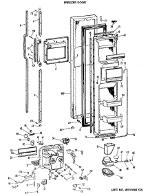 02 - Freezer Door parts for Ge Refrigerator MSX27DRBAD from AppliancePartsPros.com