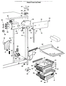 03 - Fresh Food Section parts for Ge Refrigerator MSX24XLL from AppliancePartsPros.com