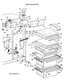 04 - Fresh Food Section parts for Ge Refrigerator MSX27DRBWH from AppliancePartsPros.com