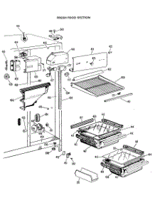 03 - Fresh Food Section parts for Ge Refrigerator MSX20GLG from AppliancePartsPros.com
