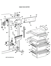 03 - Fresh Food Section parts for Ge Refrigerator MSX20GRAAD from AppliancePartsPros.com