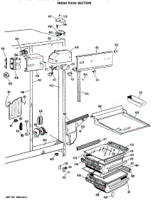 03 - Fresh Food Section parts for Ge Refrigerator MSX22DLD from AppliancePartsPros.com