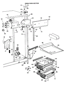 03 - Fresh Food Section parts for Ge Refrigerator MSX24DMA from AppliancePartsPros.com